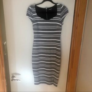 Express short sleeve striped dress